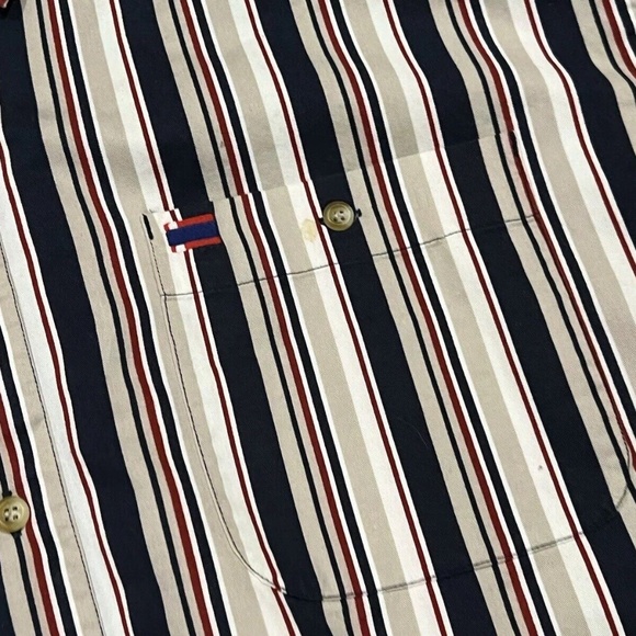 VTG Bugle Boy Company Button Down Shirt Men’s XL Long Sleeve Stripes - Picture 3 of 6